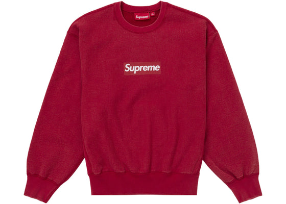 Supreme Washed Box Logo Crewneck Red sneakers - authentic Supreme shoes