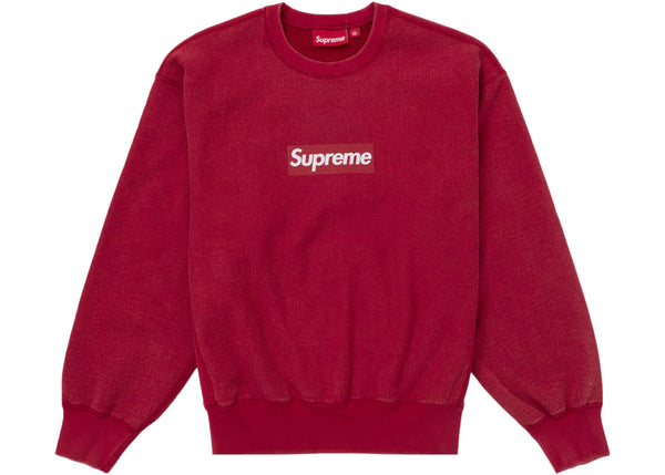 Supreme Washed Box Logo Crewneck Red sneakers - authentic Supreme shoes