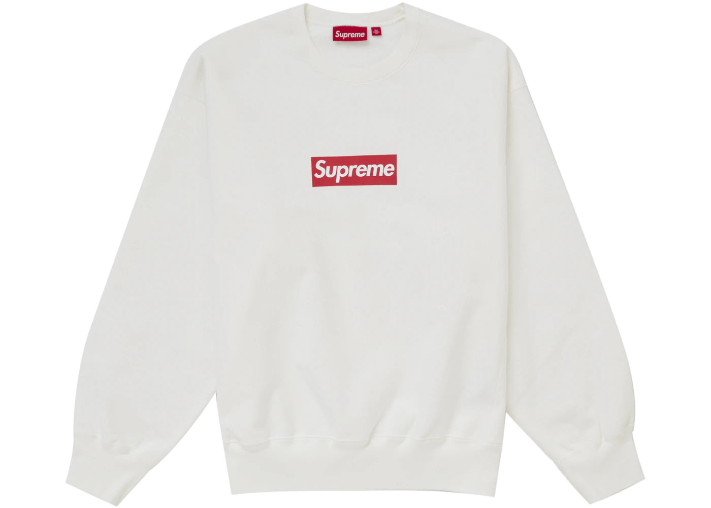 Supreme Washed Box Logo Crewneck White - vue 360
