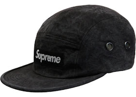 Supreme Washed Canvas Camp Cap (FW19) Black - vue 360