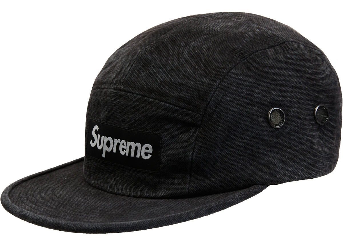 Supreme Washed Canvas Camp Cap (FW19) Black - vue secondaire A