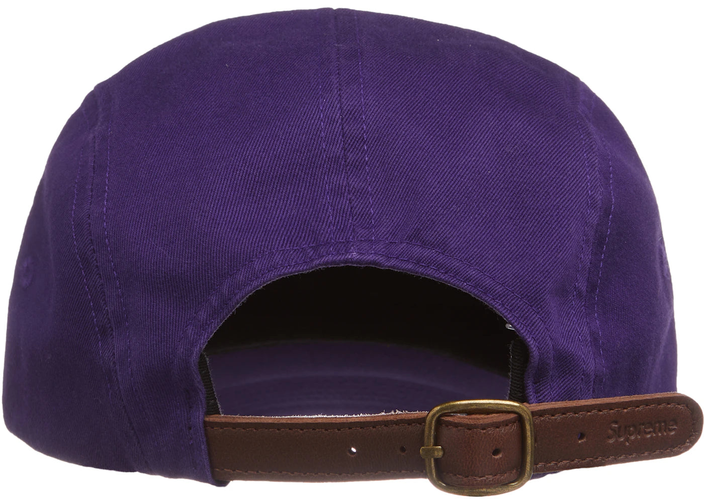 Supreme Washed Chino Twill Camp Cap (FW21) Dark Purple - vue secondaire A