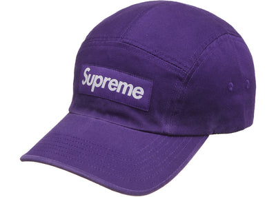 Supreme Washed Chino Twill Camp Cap (FW21) Dark Purple