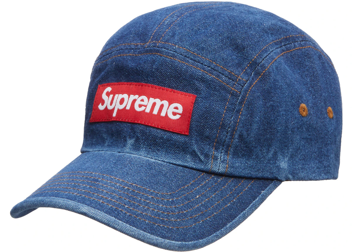 Supreme Washed Chino Twill Camp Cap (FW22) Denim - vue secondaire A