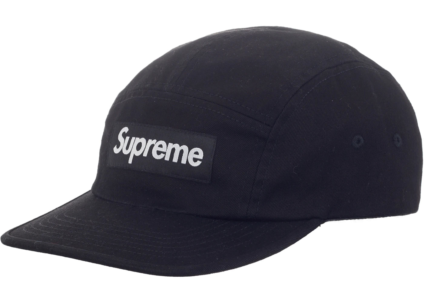 Supreme Washed Chino Twill Camp Cap (FW23) Black - vue secondaire A