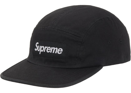 Supreme Washed Chino Twill Camp Cap (FW25) Black - product view 2