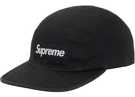Supreme Washed Chino Twill Camp Cap (FW25) Black