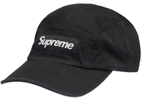 Supreme Washed Chino Twill Camp Cap Cap (SS22) Black