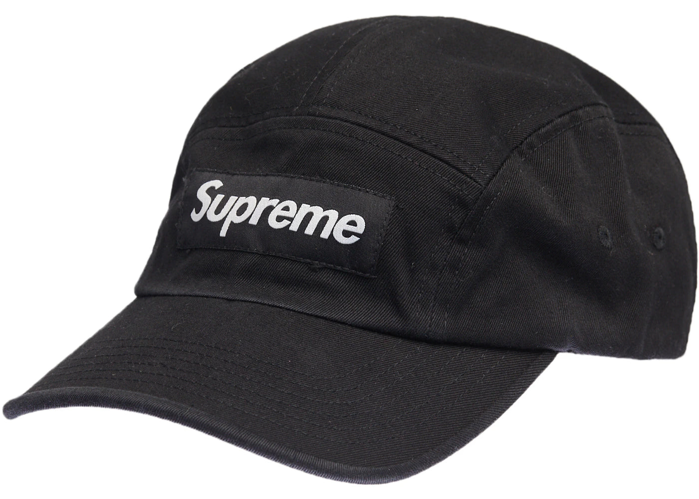 Supreme Washed Chino Twill Camp Cap Cap (SS22) Black - vue secondaire A