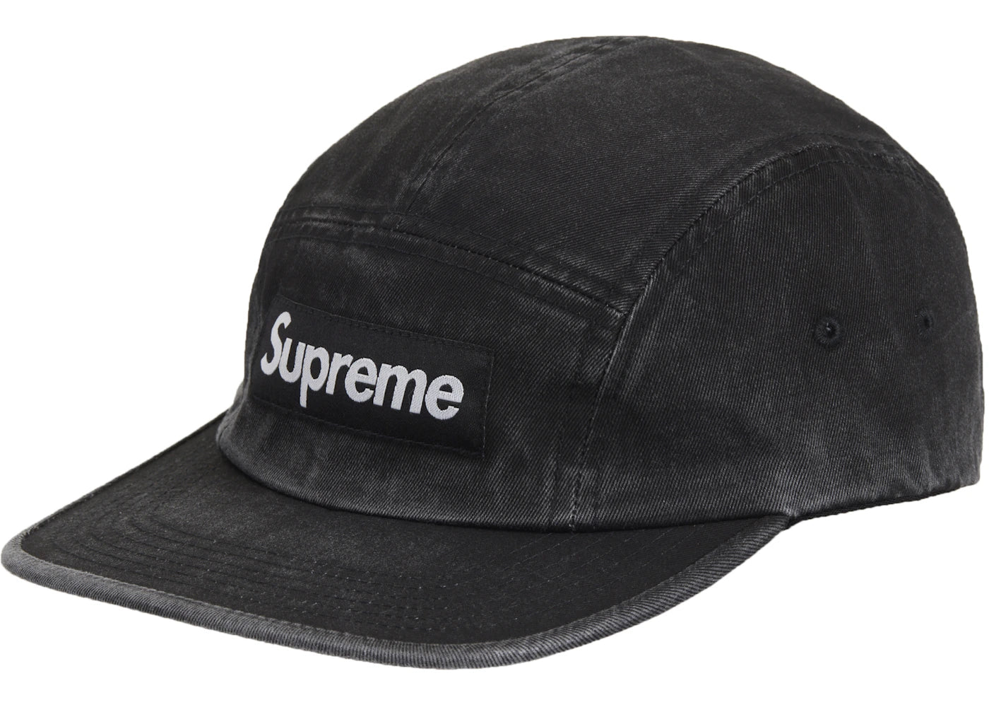 Supreme Washed Chino Twill Camp Cap (SS25) Black - vue secondaire A