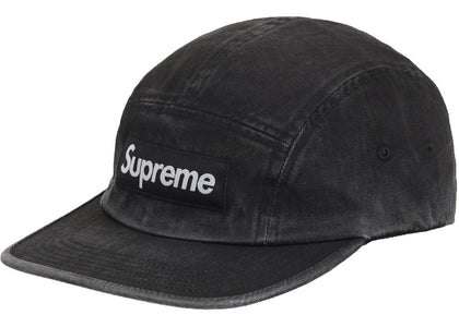 Supreme Washed Chino Twill Camp Cap (SS25) Black - product view 2