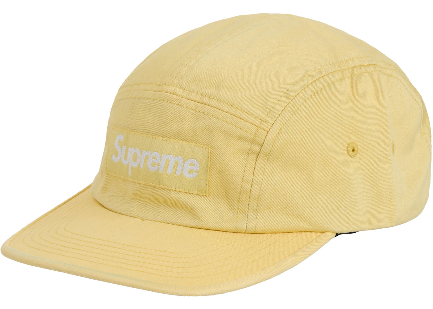 Supreme Washed Chino Twill Camp Cap (SS25) Light Yellow - vue secondaire A