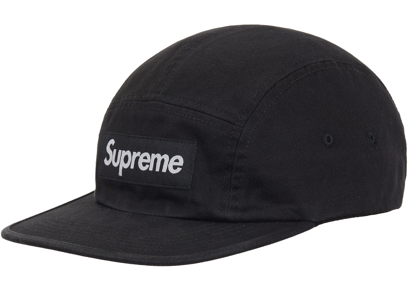Supreme Washed Chino Twill Camp Cap (SS26) Black - vue secondaire A