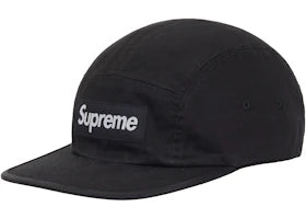 Supreme Washed Chino Twill Camp Cap (SS26) Black - vue 360