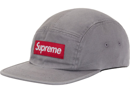 Supreme Washed Chino Twill Camp Cap (SS26) Grey - authentic Supreme product