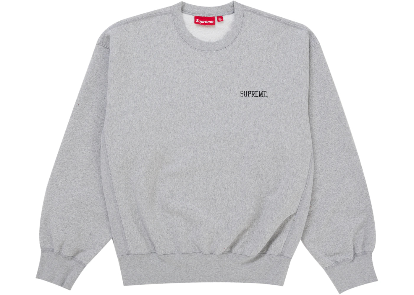 Supreme Washed Crewneck Grey - vue 360