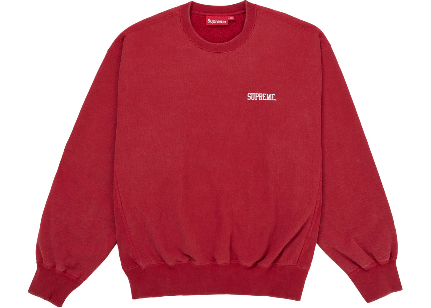 Supreme Washed Crewneck Red - vue secondaire A