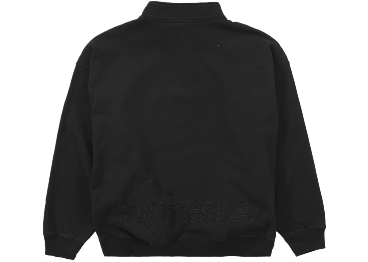 Supreme Washed Half Zip Pullover Black - vue secondaire B