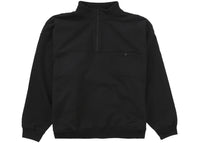 Supreme Washed Half Zip Pullover Black
