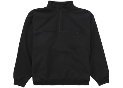 Supreme Washed Half Zip Pullover Black - product view 2
