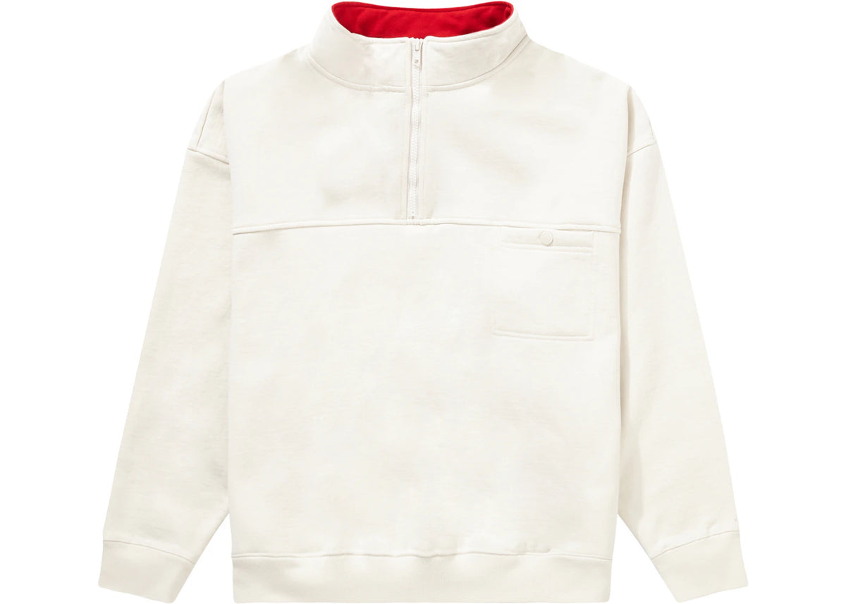 Supreme Washed Half Zip Pullover Stone - vue secondaire A