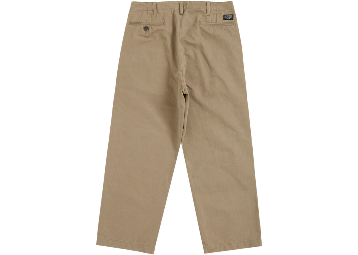 Supreme Washed Herringbone Chino Pant Khaki - vue secondaire B