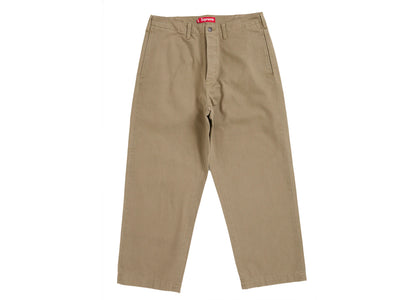 Supreme Washed Herringbone Chino Pant Khaki - product view 2