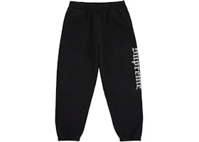 Supreme Washed Old English Sweatpant Black - vue 360