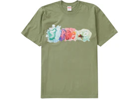 Supreme Watercolor Tee Light Olive - vue 360
