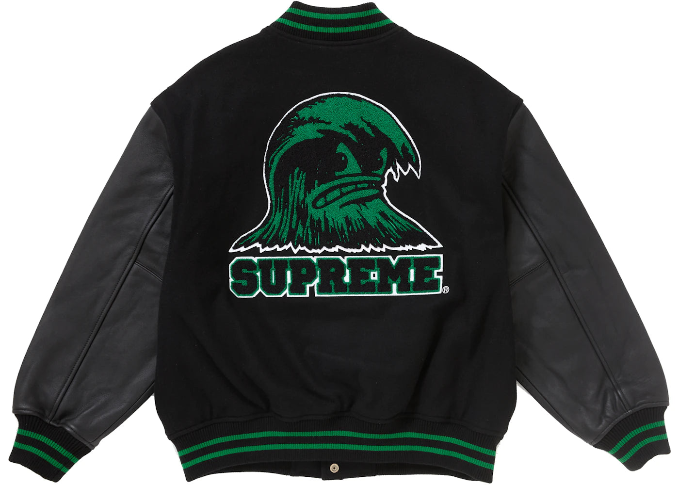 Supreme Wave Varsity Jacket Black - vue secondaire A