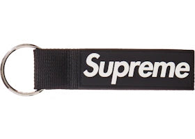 Supreme Webbing Keychain Black - vue 360
