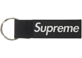 Supreme Webbing Keychain Grey - vue 360
