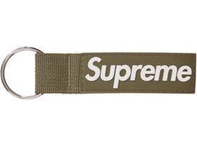 Supreme Webbing Keychain Light Olive