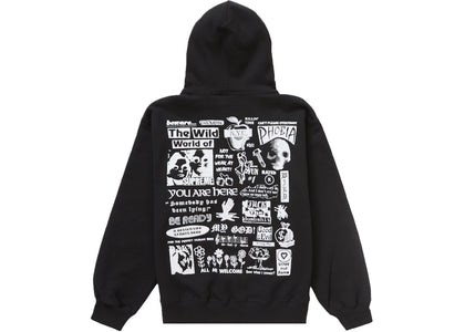 Supreme Wild Embroidered Hooded Sweatshirt Black - apparel view 2