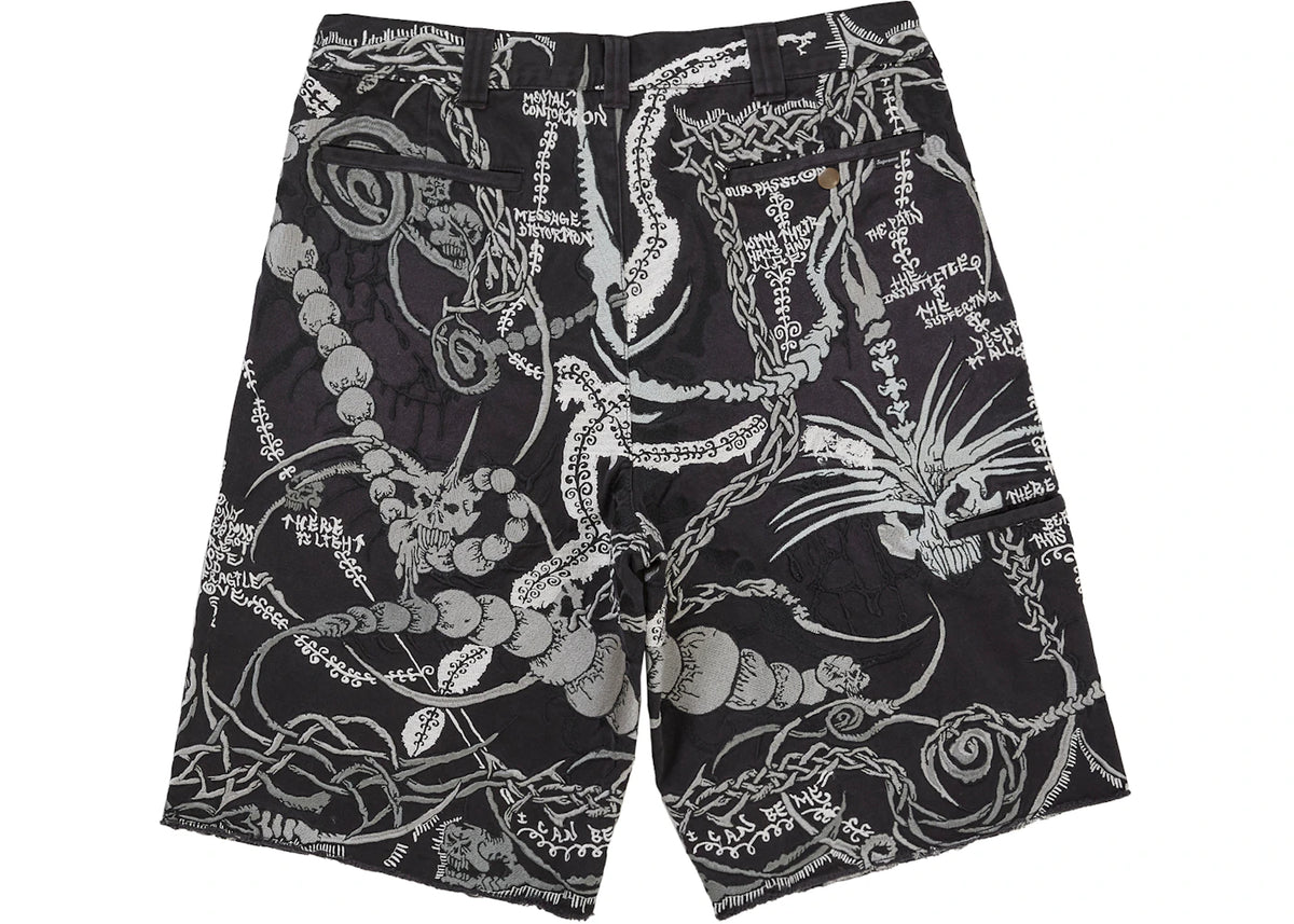 Supreme Wombat Embroidered Work Short Black - vue secondaire B