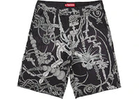Supreme Wombat Embroidered Work Short Black