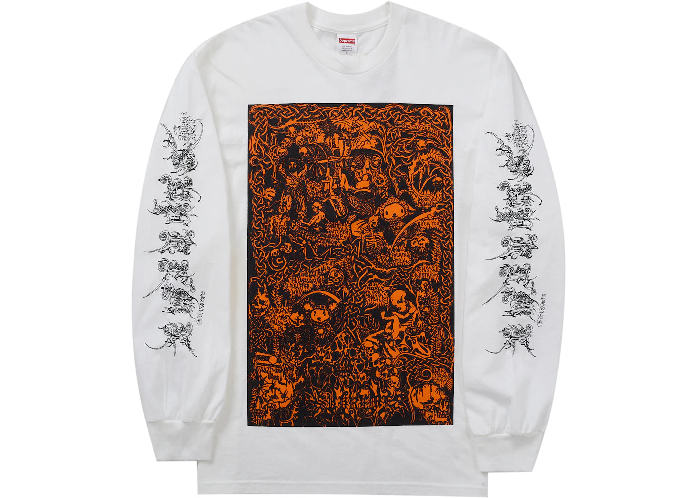Supreme Wombat L/S Tee White - vue 360