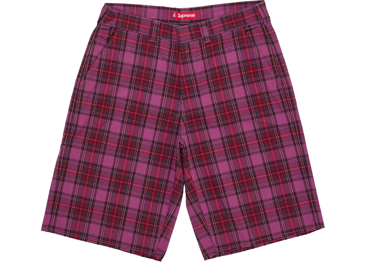 Supreme Work Short (SS26) Purple Plaid - vue 360