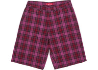 Supreme Work Short (SS26) Purple Plaid