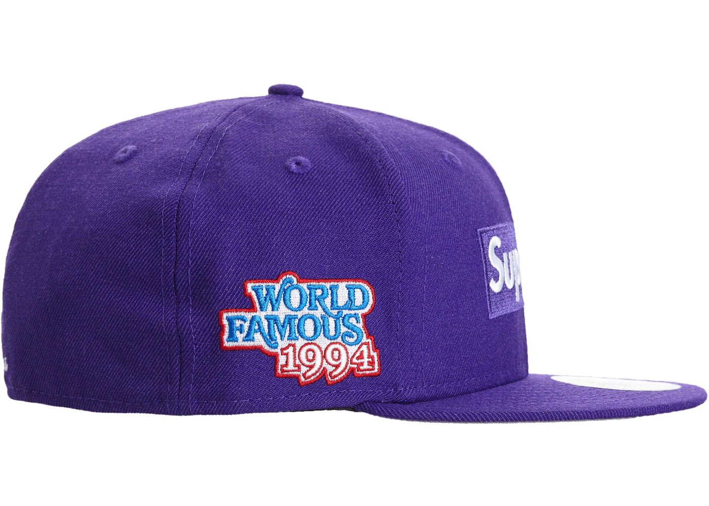 Supreme World Famous Box Logo New Era Purple - vue secondaire B