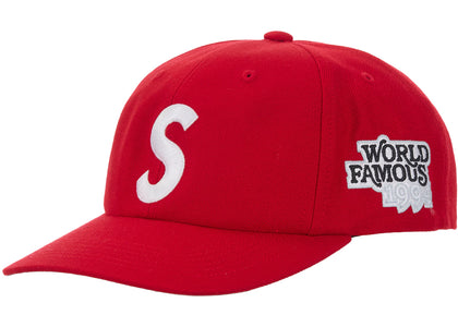 Supreme World Famous S Logo 6-Panel Hat Red - product view 2