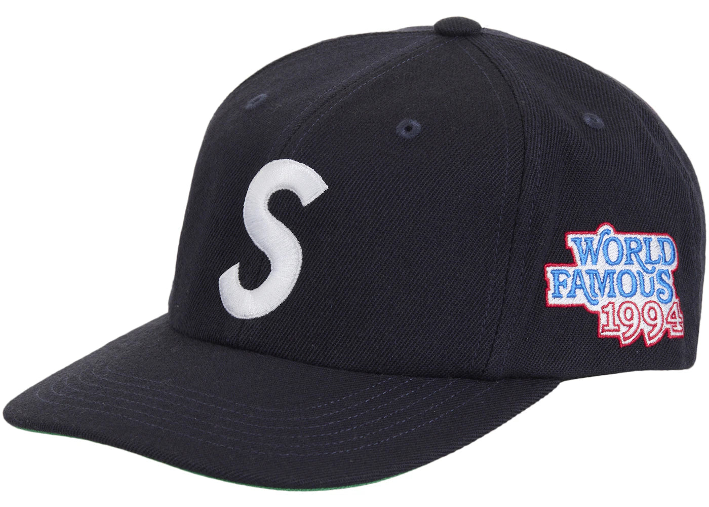 Supreme World Famous S Logo 6-Panel Navy - vue 360