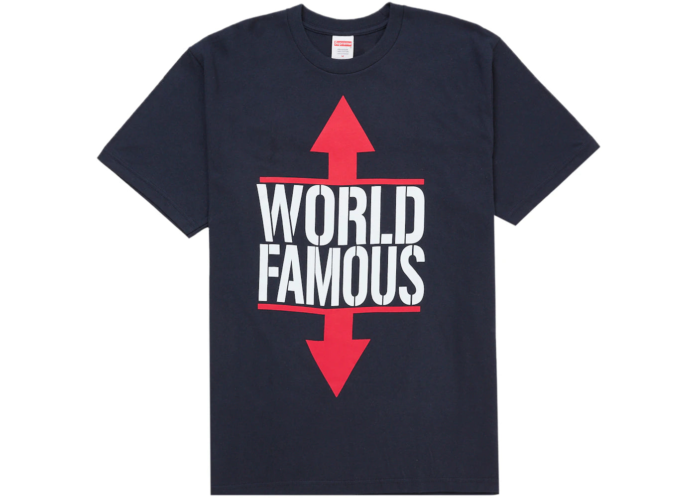 Supreme World Famous Tee Navy - vue secondaire A