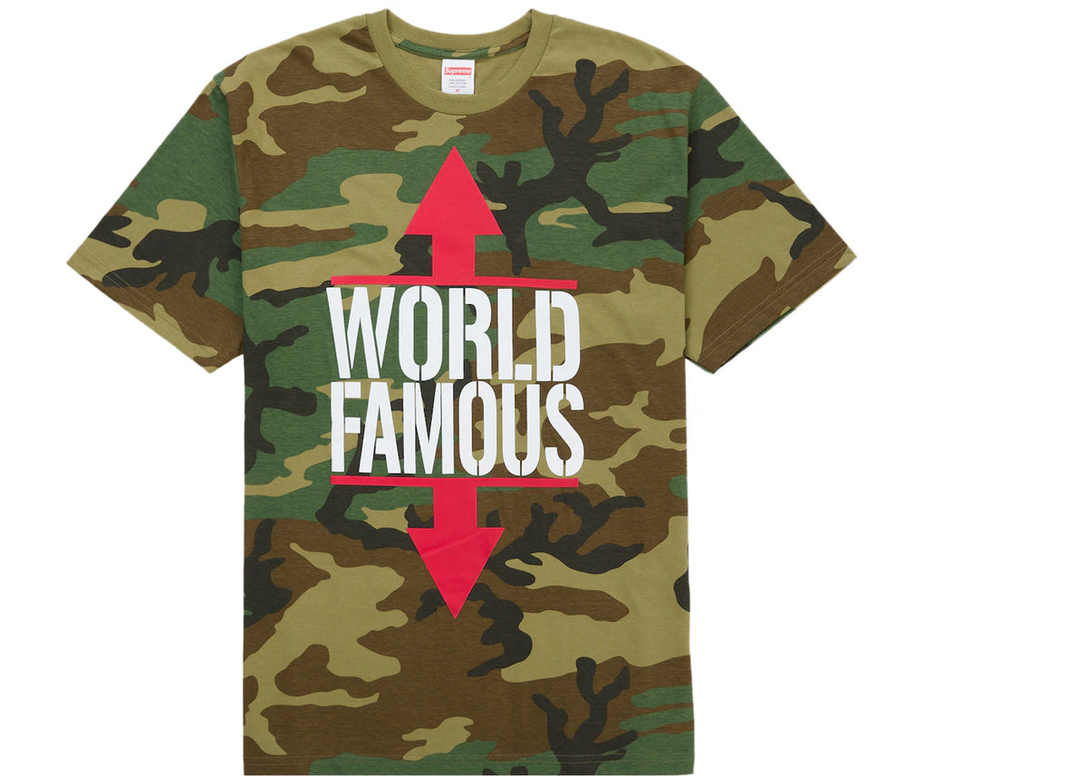 Supreme World Famous Tee Woodland Camo - vue secondaire A