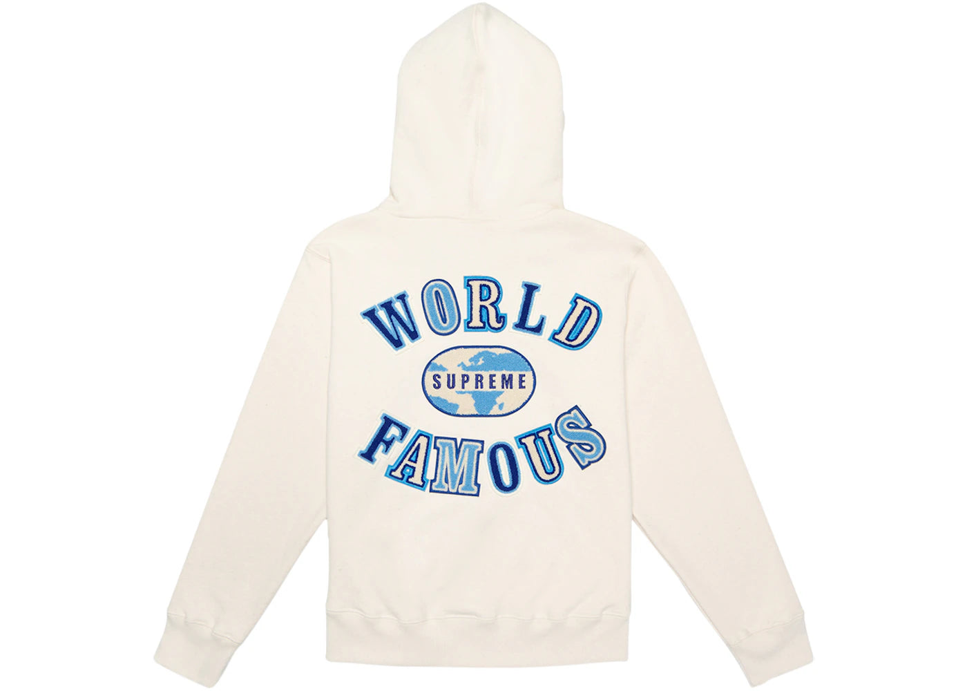 Supreme World Famous Zip Up Hooded Sweatshirt (SS20) Natural - vue secondaire B