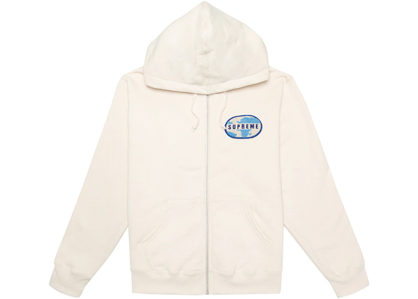 Supreme World Famous Zip Up Hooded Sweatshirt (SS20) Natural - vue secondaire A
