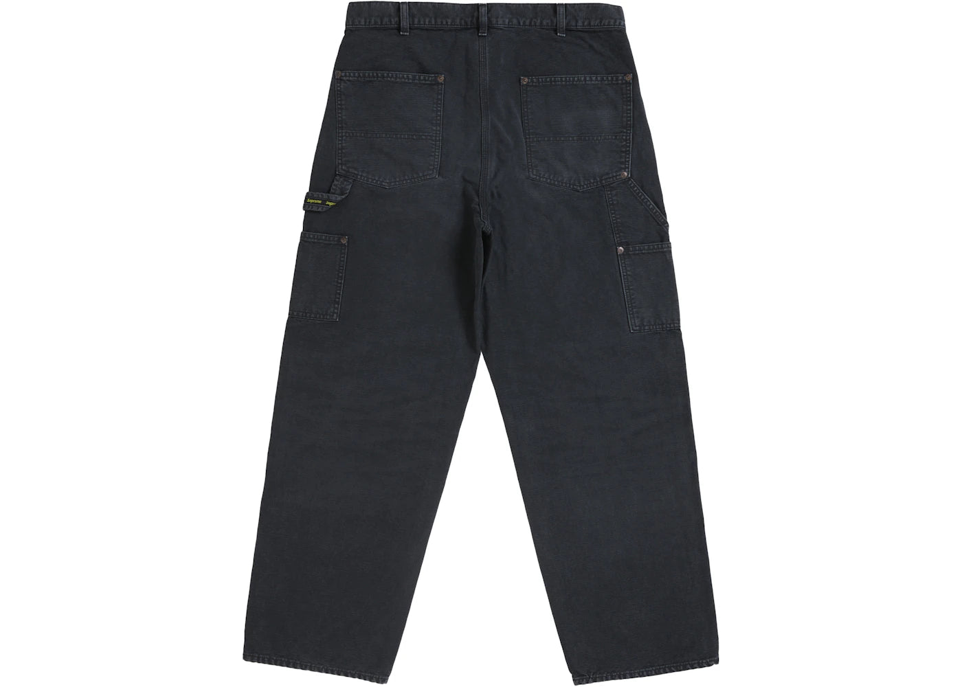 Supreme Worn Double Knee Painter Pant Black - vue secondaire B