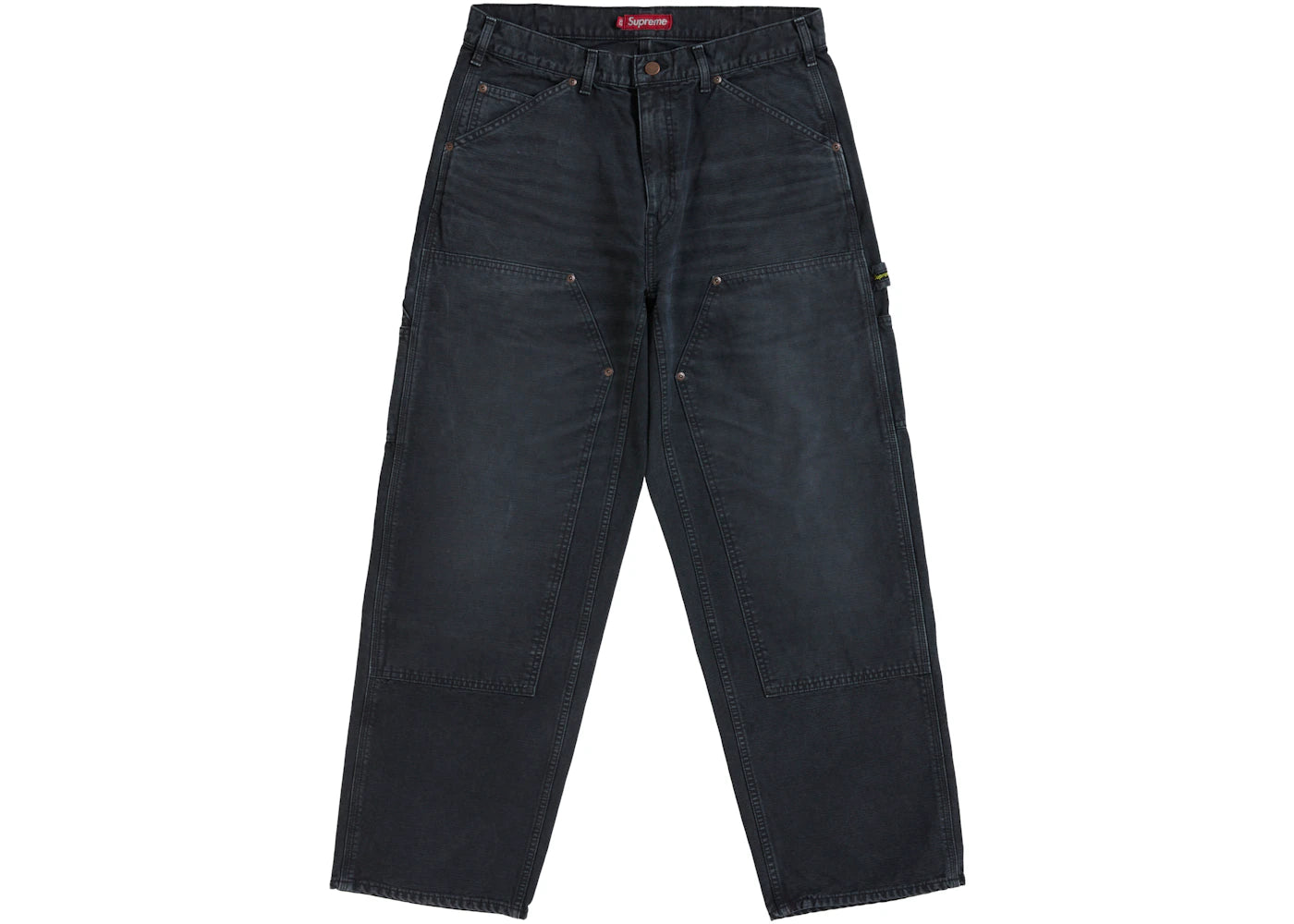 Supreme Worn Double Knee Painter Pant Black - vue secondaire A