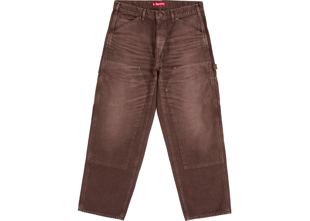 Supreme Worn Double Knee Painter Pant Brown - vue secondaire B