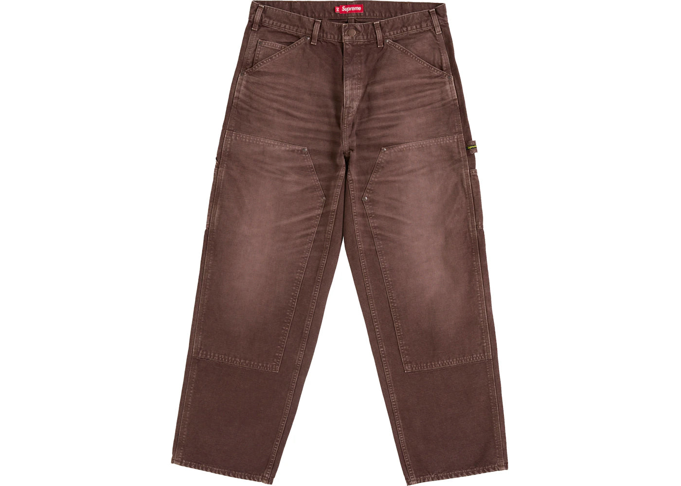 Supreme Worn Double Knee Painter Pant Brown - vue secondaire A